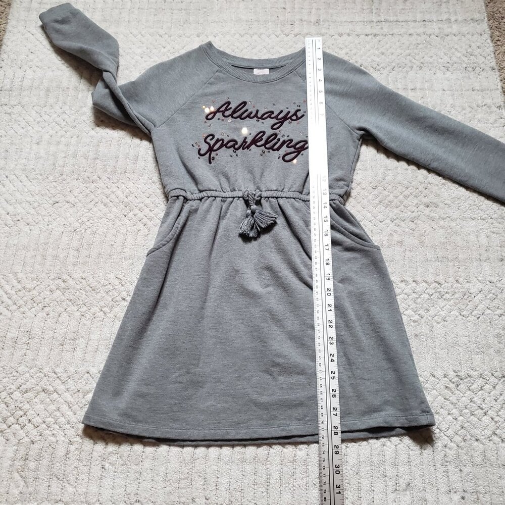 Wonder Nation Girls’ “Always Sparkling” Long Sleeve Dress – Size L (10/12) - Picture 11 of 13
